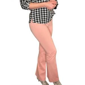 NEW SLIMSATION BY MULTIPLES pants wide band flare leg in blush
